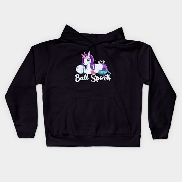 I love ball sports Kids Hoodie by Markus Schnabel